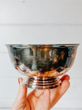 Vintage Silver Plated Decorative Footed Bowl | Marked Gorham